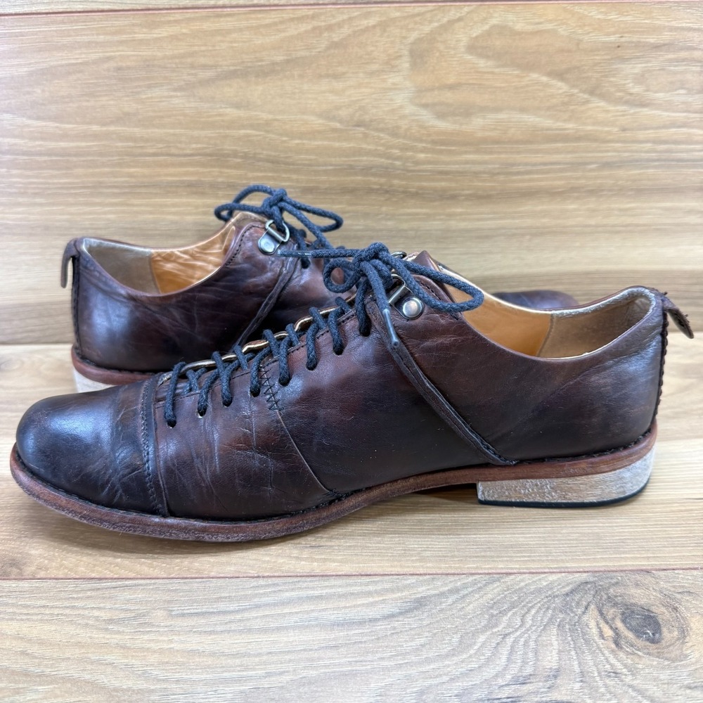 Timberland Boot Company Cap‎ Toe Oxfords Womens 10 M Brown Leather Flats Shootie - Picture 6 of 11